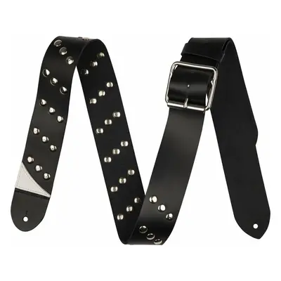 Jackson Diagonal Stud Leather Guitar strap Black