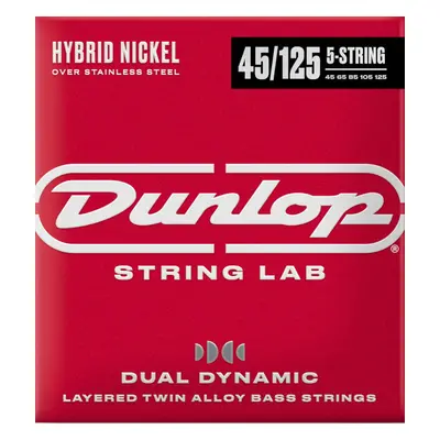 Dunlop DBHYN45125 String Lab Hybrid Nickel Bassguitar strings