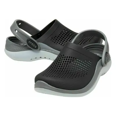 Crocs Kids' LiteRide Clog Sandals Black/Slate Grey