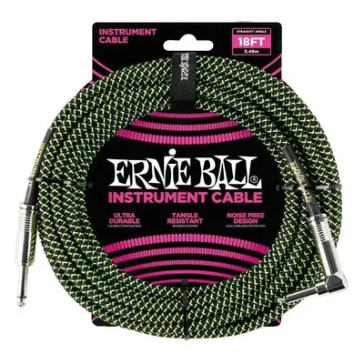 Ernie Ball P06082-EB 5,5 m Straight - Angled Instrument Cable