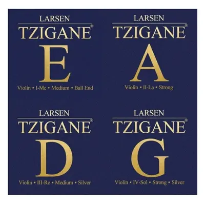 Larsen Tzigane violin SET, E loop end Violin Strings