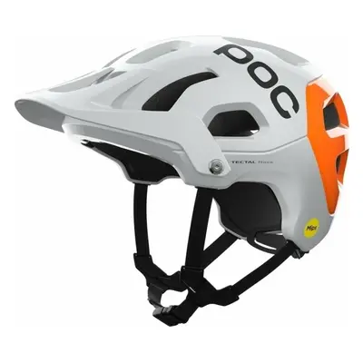 POC Tectal Race MIPS NFC Hydrogen White/Fluorescent Orange Bike Helmet