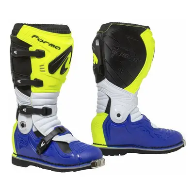 Forma Boots Terrain Evolution TX Yellow Fluo/White/Blue Motorcycle Boots