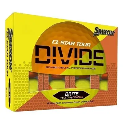 Srixon Q-Star Tour Divide Yellow Orange Golf Balls