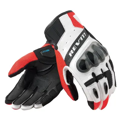 Rev'it! Gloves Ritmo Black/Neon Red Motorcycle Gloves