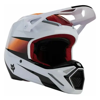 FOX V1 Flora White/Black Helmet