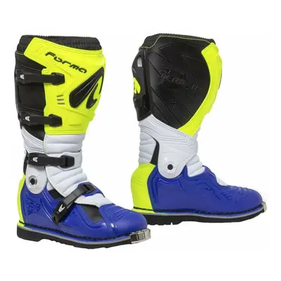 Forma Boots Terrain Evolution TX Yellow Fluo/White/Blue Motorcycle Boots