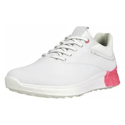 Ecco S-Three White/Bubblegum Women's golf shoes