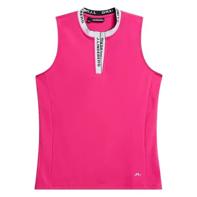 J.Lindeberg Leya Sleeveless Fuchsia Purple Polo Shirt