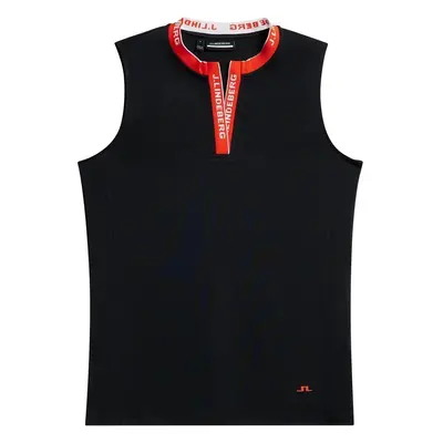 J.Lindeberg Leya Sleeveless Black Polo Shirt