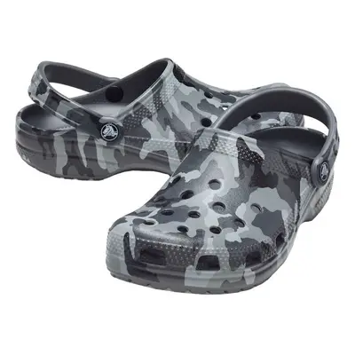 Crocs Classic Printed Camo Clog Sandals Slate Grey/Multi