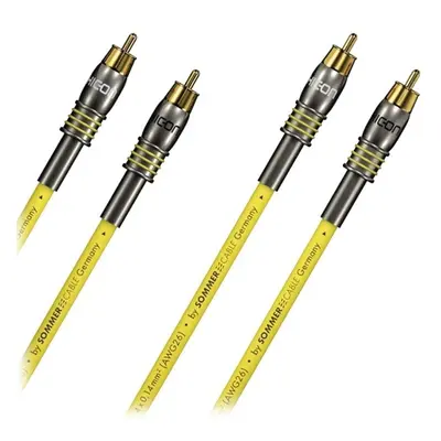 Sommer Cable HC Epilogue, Yellow, 2,00m, Pair m Yellow Hi-Fi Audio Cable