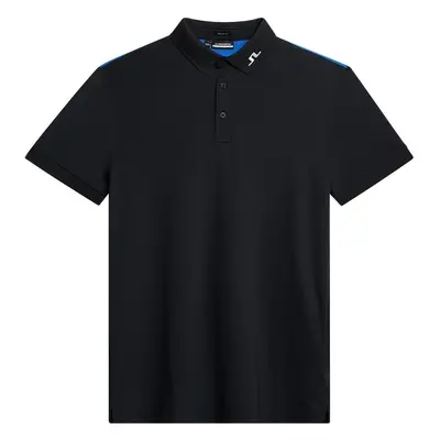 J.Lindeberg Jeff Reg Fit Black Polo Shirt