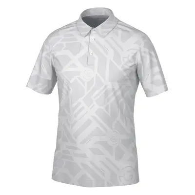 Galvin Green Maze Mens Breathable Short Sleeve Shirt Cool Grey Polo Shirt