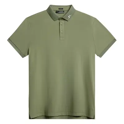 J.Lindeberg KV Regular Fit Print Oil Green Polo Shirt