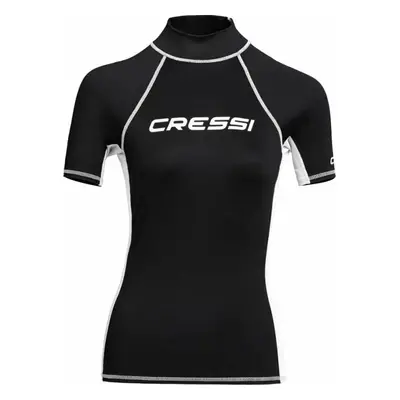 Cressi Rash Guard Lady Short Sleeve T-Shirt Black/White