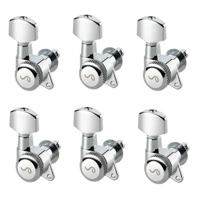 Schaller M6 6L locking staggered Chrome Guitar Tuning Machines