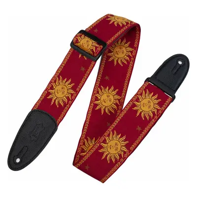 Levys MPJG-SUN-RED Textile guitar strap Red