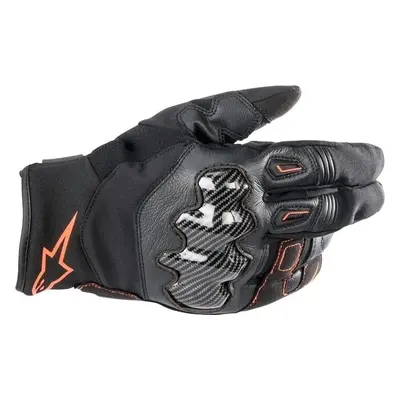 Alpinestars SMX-1 Drystar Gloves Black/Red Fluo Motorcycle Gloves