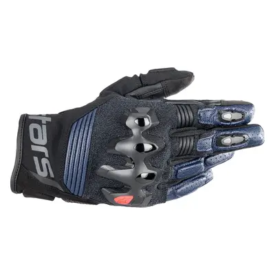 Alpinestars Halo Leather Gloves Dark Blue/Black Motorcycle Gloves