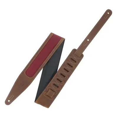 Levys M317TRI-BRN-BRG Guitar strap Brown, Burgundy