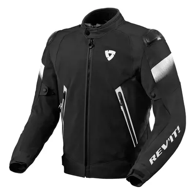 Rev'it! Jacket Control Air H2O Black/White Textile Jacket