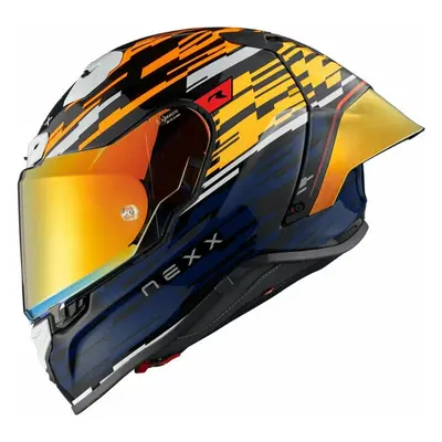 Nexx X.R3R Glitch Racer Orange/Blue Helmet