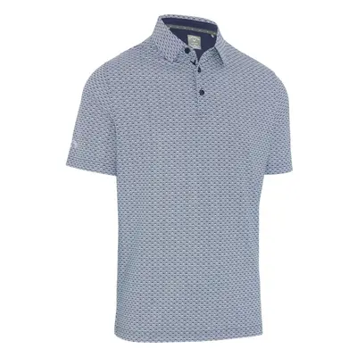 Callaway Tee Allover Print Mens Peacoat Polo Shirt