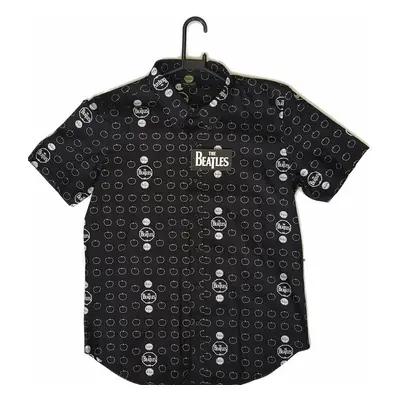 The Beatles Polo Shirt Drum and Apples Black