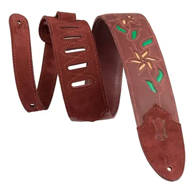 Levys M4FV-BRG_TAN Guitar strap Burgundy