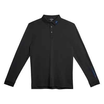 J.Lindeberg Tour Tech Mens Long Sleeve Black Polo Shirt