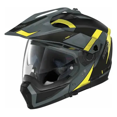 Nolan N70-2 X Skyfall N-Com Slate Grey Yellow/Black Helmet