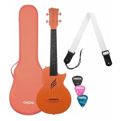 Cascha Carbon Fibre Set Orange Concert Ukulele