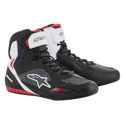 Alpinestars Faster-3 Rideknit Shoes Black/White/Red Motorcycle Boots