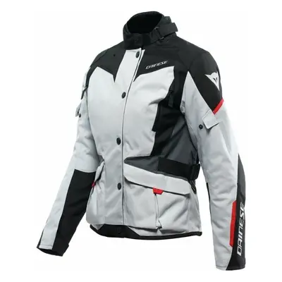 Dainese Tempest D-Dry® Lady Glacier Gray/Black/Lava Red Textile Jacket