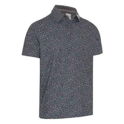 Callaway All-Over Mens Chev Confetti Print Asphalt Polo Shirt