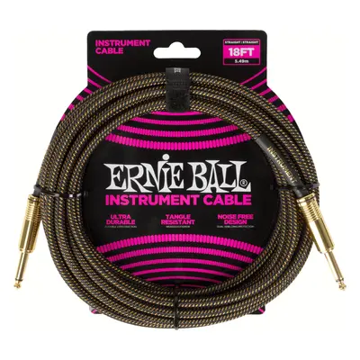 Ernie Ball Braided Instrument Cable Straight/Straight 5,5 m Straight - Straight Instrument Cable