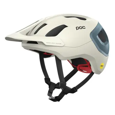 POC Axion Race MIPS Selentine Off-White/Calcite Blue Matt Bike Helmet