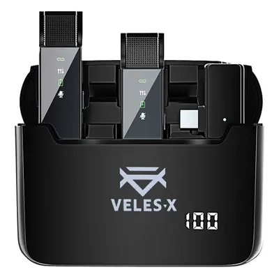 Veles-X Wireless Lavalier Microphone System Dual USB-C Microphone for Smartphone