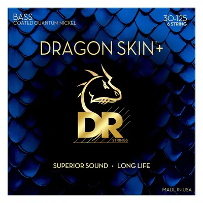 DR Strings Dragon Skin+ Coated Nickel 6-String Medium Bassguitar strings