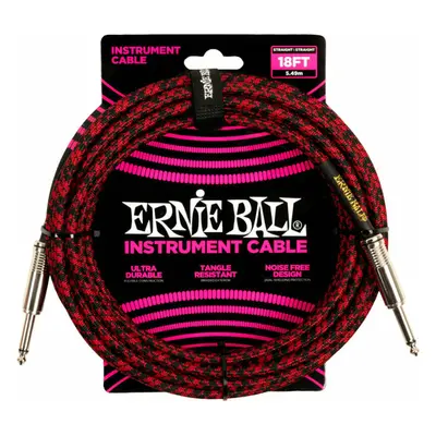 Ernie Ball Braided Straight Straight Inst Cable 5,5 m Straight - Straight Instrument Cable (unavailable)