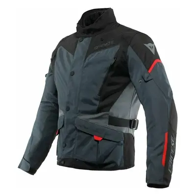 Dainese Tempest D-Dry Ebony/Black/Lava Red Textile Jacket