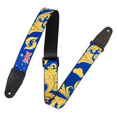 Levys MNSP2-002 Textile guitar strap Blue/Gold