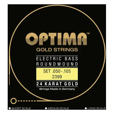 Optima 2399.M 24K Gold Strings Medium Scale Medium Bassguitar strings