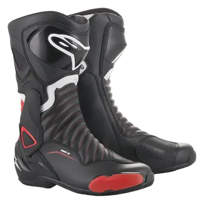 Alpinestars SMX-6 V2 Boots Black/Gray/Red Fluo Motorcycle Boots