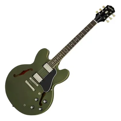 Epiphone ES-335 Olive Drab Green Semi-Acoustic Guitar