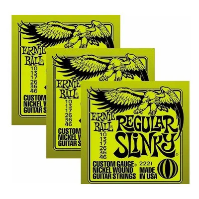 Ernie Ball Regular Slinky 3-Pack E-guitar strings