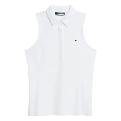 J.Lindeberg Dena Sleeveless White Polo Shirt