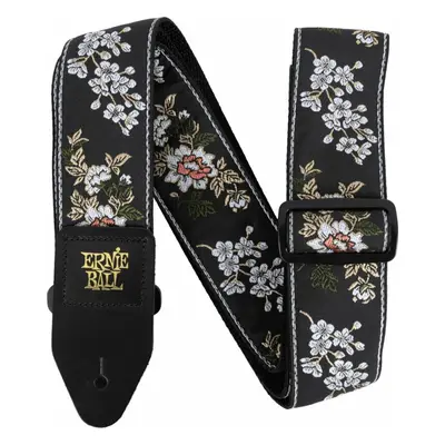 Ernie Ball Classic Jacquard Textile guitar strap White Blossom