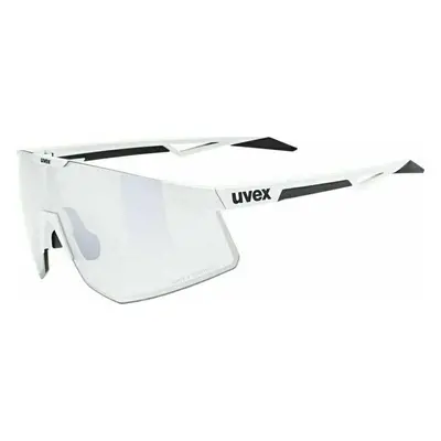 UVEX Pace Perform V White Mat/Variomatic Litemirror Silver Cycling Glasses